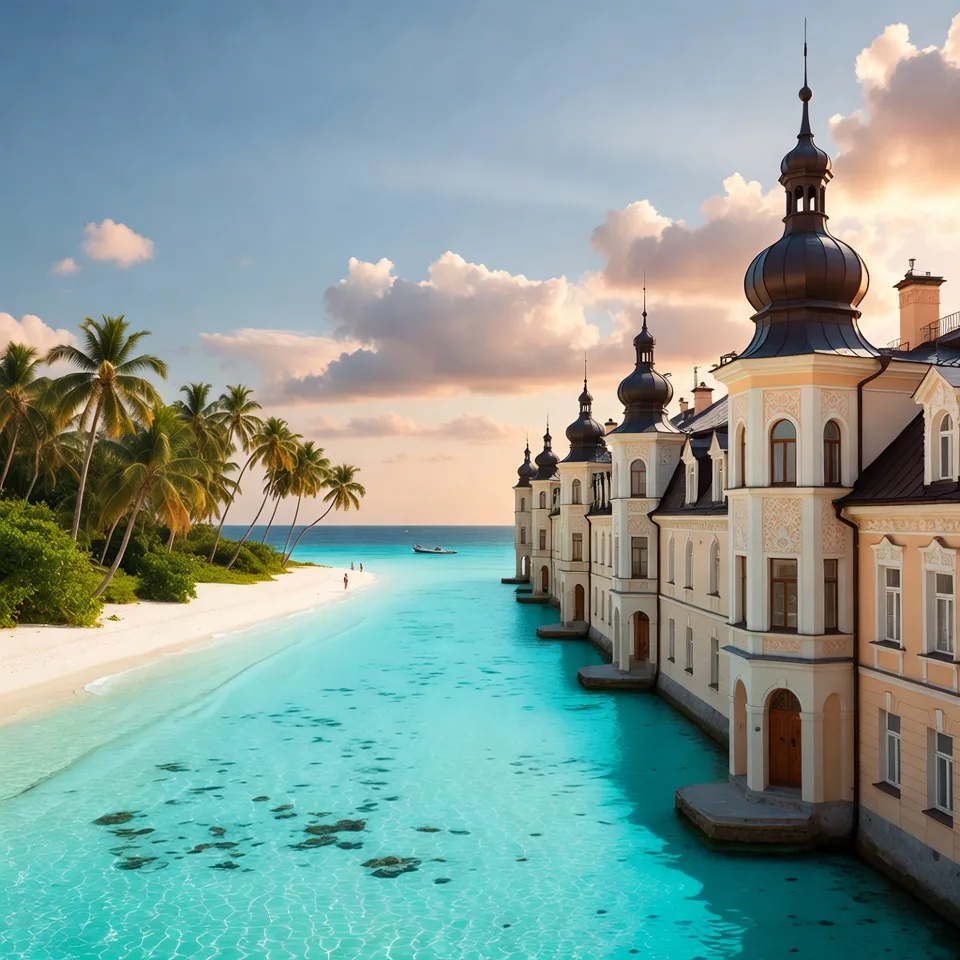 Serene Maldives seascape